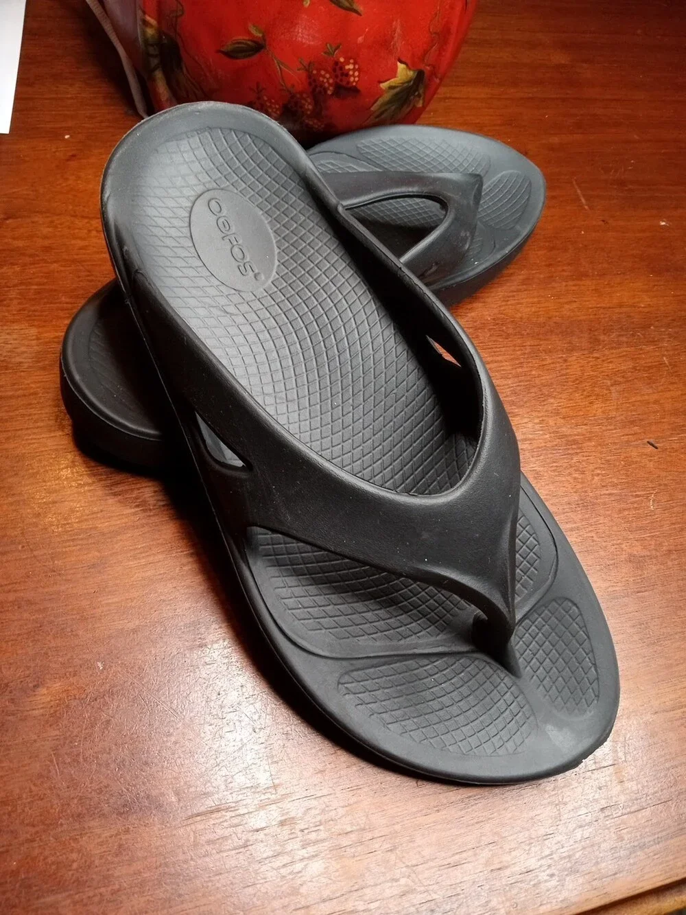 OOFOS Sport Recovery Sandals Flip Flops Comfort Black Mens Size 12 Womens 14